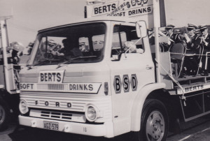Berts delivery truck participating in a parade